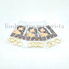 Aro para trenzas dorado x 5un