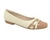 Sapatilha Bico Redondo Fivela Off White / Amendoa Piccadilly