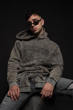 Imagen de HOODIE "ARACHNID" WASHED GRIS