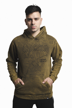 HOODIE "ARACHNID" WASHED OCHRE