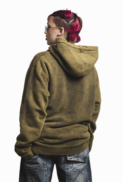 HOODIE "ARACHNID" WASHED OCHRE - tienda online