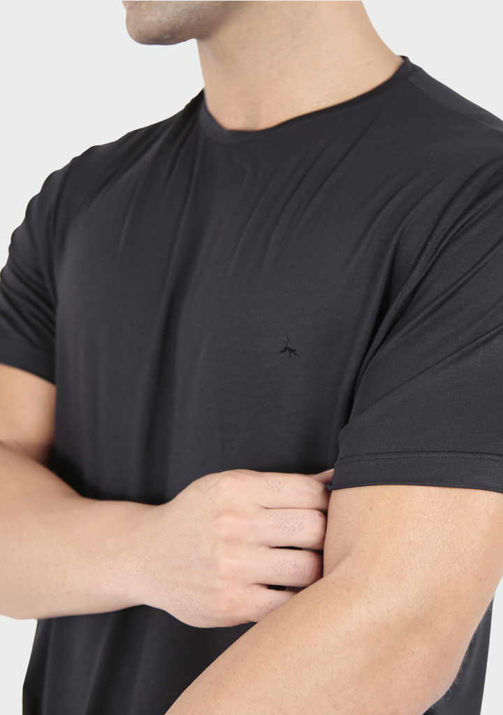 Camiseta Masculina Básica Tech Modal Preto - Gioppepe