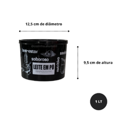 Jogo Kit Conjunto Potes Porta para Mantimentos 5 peças 1 litro Plástico Integral Black Redondo - comprar online