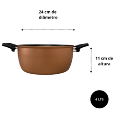 Conjunto Kit Jogo de Panelas 4 Peças Talisma Cobre com Ceramica Antiaderente Preta Alumínio Reforçado Alça de Baquelite na internet