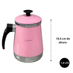 Mancebo Pop com Bule Mariquinha Coador De Café Retro Em Alumínio Suporte Rosa Liso Bebê - Lojas de Panelas | Alumdill