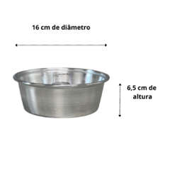 Forma de Bolo Pudim Quidim Pao Redonda Assadeira Pequena Para Padaria 16 cm Aluminio Polido com Cone Furo Tubo na internet