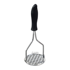 Amassador Batatas Manual Espremedor Legumes Multiuso Aço Inox Com Cabo Plastico Cozinha Multiuso 24 cm