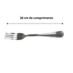 Kit com 6 Garfos Talher em Aço Inox Grande Bar Buffet Faqueiro Cozinha Utensilios - comprar online