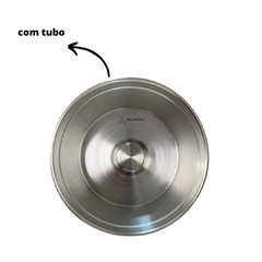 Forma de Bolo Pudim Quidim Pao Redonda Assadeira Para Padaria 22 cm Aluminio Polido com Cone Furo Tubo na internet