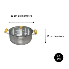 Jogo de Panela Conjunto Kit Cacarola Reforçado com 5 unidades Alça de Madeira com Tampa de Vidro Vermelho - loja online