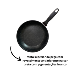 Conjunto Kit Jogo de Panelas 4 Peças Talisma Vermelho com Ceramica Antiaderente Preta Alumínio Reforçado Alça de Baqueli