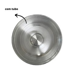 Forma de Bolo Pudim Quidim Pao Redonda Assadeira Grande Para Padaria 28 cm Aluminio Polido com Cone Furo Tubo - Lojas de Panelas | Alumdill