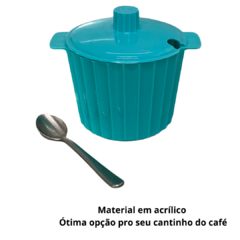 Açucareiro com Tampa e Colher Porta Açucar em Plastico Acrilico Verde na internet