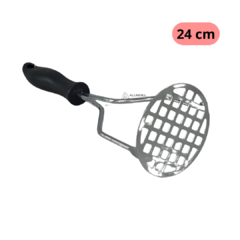 Amassador Batatas Manual Espremedor Legumes Multiuso Aço Inox Com Cabo Plastico Cozinha Multiuso 24 cm - comprar online