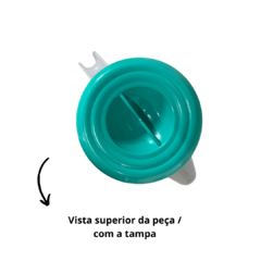 Jarra de Suco Para Agua Redonda de Plastico Transparente 2 Litros com Tampa Verde - loja online