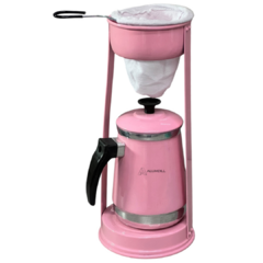 Mancebo Pop com Bule Mariquinha Coador De Café Retro Em Alumínio Suporte Rosa Liso Bebê - loja online