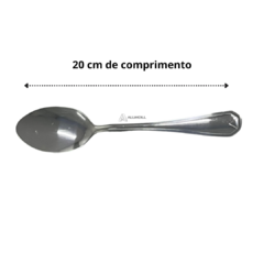 Kit com 6 Colheres Talher em Aço Inox Grande Sopa Bar Buffet Faqueiro Cozinha Utensilios - comprar online