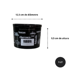 Jogo Kit Conjunto Potes Porta para Mantimentos 5 peças 1 litro Plástico Integral Black Redondo - loja online