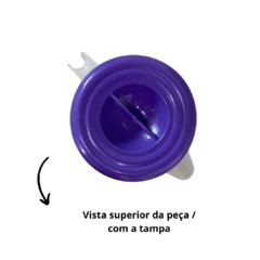 Jarra de Suco Para Agua Redonda de Plastico Transparente 2 Litros com Tampa Roxo - loja online