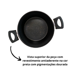 Conjunto Kit Jogo de Panelas 4 Peças Talisma Cobre com Ceramica Antiaderente Preta Alumínio Reforçado Alça de Baquelite - comprar online