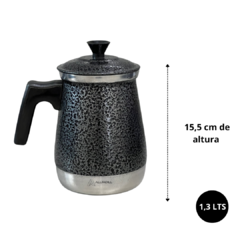 Mancebo Pop com Bule Mariquinha Coador De Café Retro Em Alumínio Suporte Preto Craqueado - loja online