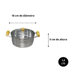 Jogo de Panela Conjunto Kit Cacarola Reforçado com 5 unidades Alça de Madeira com Tampa de Vidro Vermelho - Lojas de Panelas | Alumdill