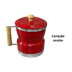 Mancebo com Copo Canecao Coador De Café Multiuso Mariquinha Em Alumínio Bolo Pudim Vermelho - loja online