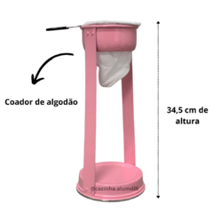 Mancebo Pop com Bule Mariquinha Coador De Café Retro Em Alumínio Suporte Rosa Liso Bebê - comprar online