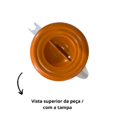 Jarra de Suco Para Agua Redonda de Plastico Transparente 2 Litros com Tampa Laranja - Lojas de Panelas | Alumdill