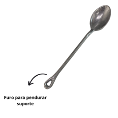 Colher de Arroz Grande Alumínio Fundido Batido Talher para Servir 33 cm - Lojas de Panelas | Alumdill