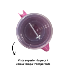 Imagem do Kit Jogo Conjunto Jarra de Suco Para Agua Redonda de Plastico + 4 Copos 2 Litros Rosa