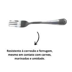 Kit com 6 Garfos Talher em Aço Inox Grande Bar Buffet Faqueiro Cozinha Utensilios na internet