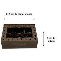 Cantinho do Café Caixa com 6 Xicaras em Acrilico Preto Chá Kit Conjunto Jogo - Lojas de Panelas | Alumdill