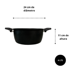 Conjunto Kit Jogo de Panelas 4 Peças Talisma Preto com Ceramica Antiaderente Preta Alumínio Reforçado Alça de Baquelite na internet