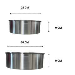 Jogo Kit Conjunto 4 Formas Assadeira Bolo Torta Redonda Fundo Falso Removivel de Aluminio - Lojas de Panelas | Alumdill