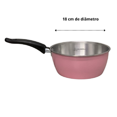 Panela Japi Cacarola Frigideira com Cabo N°18 Pop Rosa Liso Bebê - comprar online