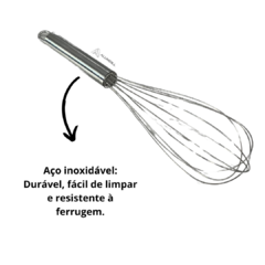 Batedor de Ovos Fuê Fouet Misturador Manual em Aço Inox 30 cm - comprar online