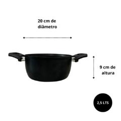 Conjunto Kit Jogo de Panelas 4 Peças Talisma Preto com Ceramica Antiaderente Preta Alumínio Reforçado Alça de Baquelite - comprar online