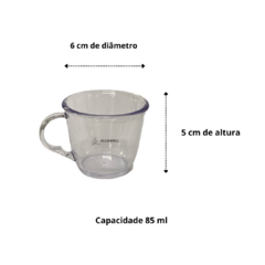 Suporte Mancebo Cantinho do Café Cabideiro Pedestal Kit Conjunto Madeira Jogo com 6 Xícaras em Acrilico Plastico Transpa - comprar online