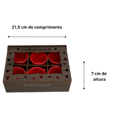 Cantinho do Café Caixa com 6 Xicaras em Acrilico Vermelho Chá Kit Conjunto Jogo na internet