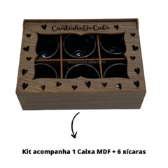 Cantinho do Café Caixa com 6 Xicaras em Acrilico Preto Chá Kit Conjunto Jogo na internet