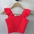 Cropped Tricot Modal Coral Neon