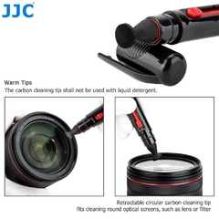 Kit de limpeza de câmera JJC 5 em 1 Soprador de pó + caneta de limpeza de lente + lenços umedecidos + pano de limpeza embrulhado + bolsa de armazenamento - Alem do Olhar