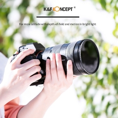 K&F Concept HD ND8 Filtro Lente de Câmera Multi-Resistente Nano X Coating Filtro Densidade 49mm 52mm 58mm 62mm 67mm 72mm 77mm 82mm na internet