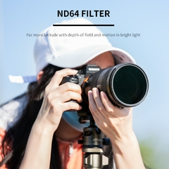 K&F Concept HD Fixo ND64 Filtro Lente de Câmera Multicamada Nano X Filtro de Revestimento Densidade 49mm 52mm 58mm 62mm 67mm 72mm 77mm 82mm - comprar online