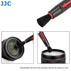 Kit de limpeza de câmera JJC 5 em 1 Soprador de pó + caneta de limpeza de lente + lenços umedecidos + pano de limpeza embrulhado + bolsa de armazenamento - Alem do Olhar