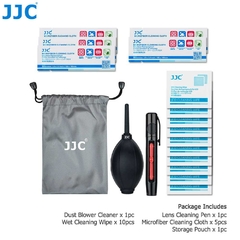 Kit de limpeza de câmera JJC 5 em 1 Soprador de pó + caneta de limpeza de lente + lenços umedecidos + pano de limpeza embrulhado + bolsa de armazenamento na internet