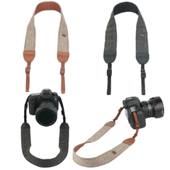 Alça de câmera portátil, ombro, pescoço, vintage, cinto, 100% algodão, alça de câmera, para câmera DSLR Sony Nikon Canon Olympus
