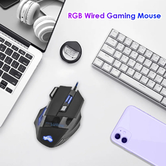Imagem do Mouse Gamer X7 Imice RGB 7 Botões com Fio 1200 - 3600 Dpi