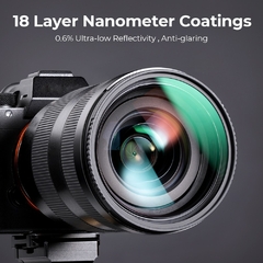 Filtro de lente UV K&F Concept | MC Ultra Slim Optics com proteção multirrevestida 37mm 49mm 52mm 58mm 62mm 67mm 77mm 82mm